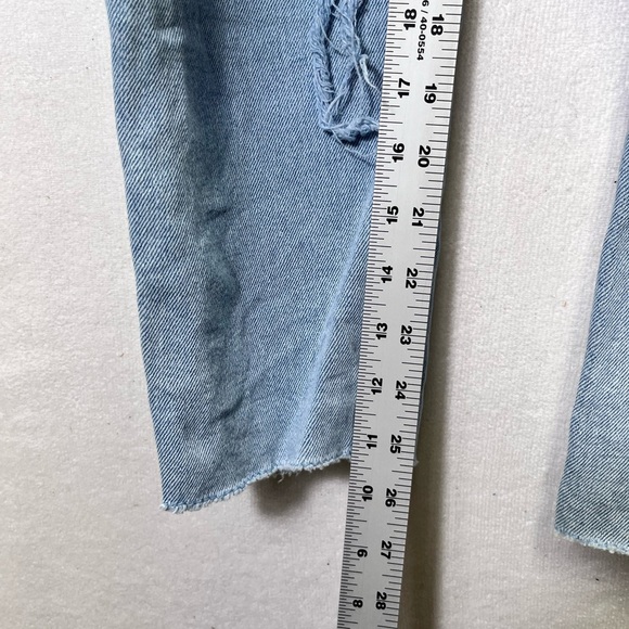 Hollister Distressed Ultra High Rise Mom Jeans Womens 7R Trashed crop 2363 - Picture 7 of 11